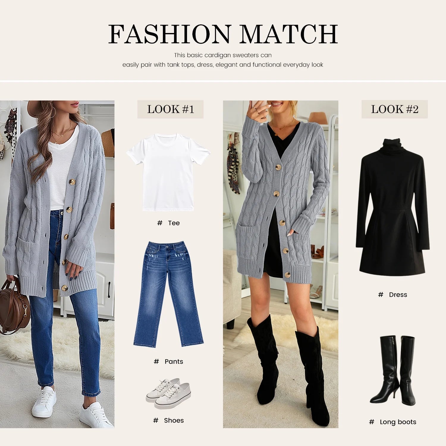 Womens Gray Sweater Fall Winter Cardigans for Women Ligghtweight Cardigan for Women