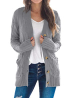 Womens Gray Sweater Fall Winter Cardigans for Women Ligghtweight Cardigan for Women