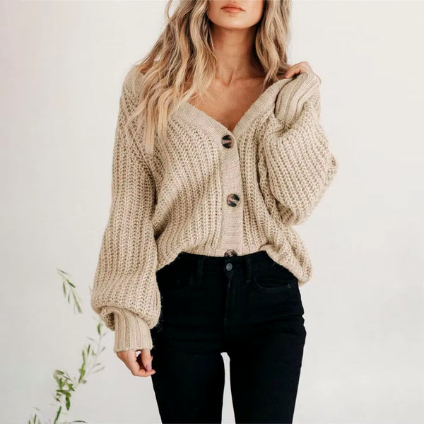 Ladies Cardigan Sweater Ladies Casual Cardigan Stylish Ladies Chunky Knit Cardigan Fall/Winter Open Front Sweater