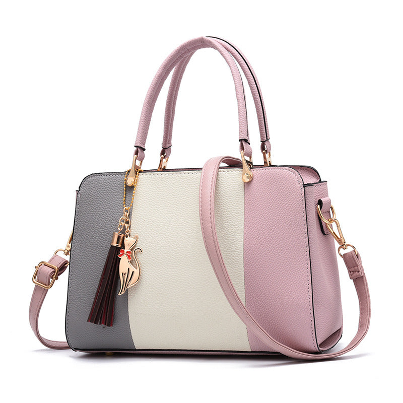 Contrasting Color Handbag