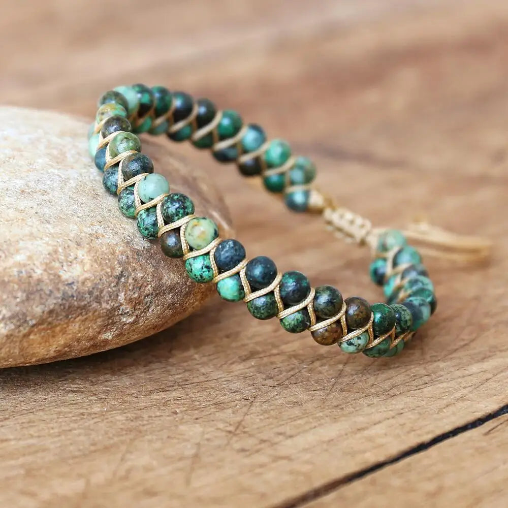 4Mm Beads Handmade Bracelet Tree of Life Charm Bracelets African Japser String Braided Bracelets Yoga Friendship Lover Bracelet