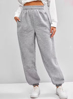Comfortable High Waist Sweatpants for Women Stretchy and Soft Everyday Pants with Elastic Waistband
