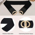 Women'S Wide Elastic Belts for Dresses Stretch Ladies Belts