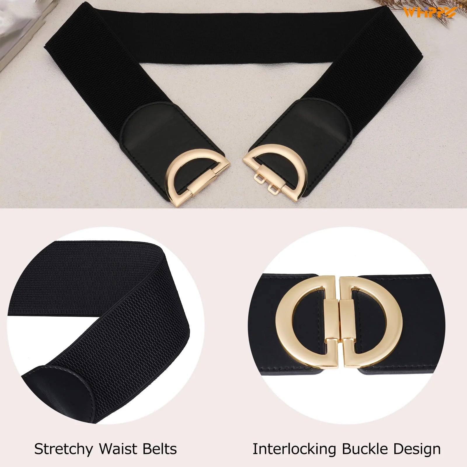 Women'S Wide Elastic Belts for Dresses Stretch Ladies Belts