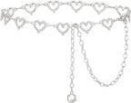Waist Chains Belts for Women - Rhinestone Gold Silver Chain Belts for Dresses