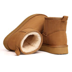 Smile Winter Trendy Snow Boots Women Warm Plush Snow Boots Waterproof and Non-Slip Mid-Top Thick Sole Snow Boots Fashion Boots