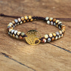 4Mm Beads Handmade Bracelet Tree of Life Charm Bracelets African Japser String Braided Bracelets Yoga Friendship Lover Bracelet