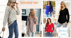 Pleated Blouses for Women Dressy Casual Long Sleeve Shirts Fall Tunic Tops