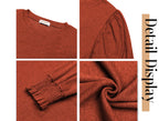 Blouses for Women Dressy Puff Sleeve Tunic Tops Casual Fall Shirts