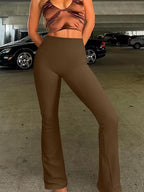 New Autumn and Winter Waist Casual Flare Sweat Pants Women Sexy Fitness Yoga Pants