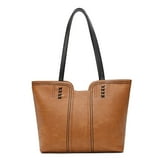 Women'S Oversized Hobo Tote Shoulder Satchel Bag, Orange Coffee