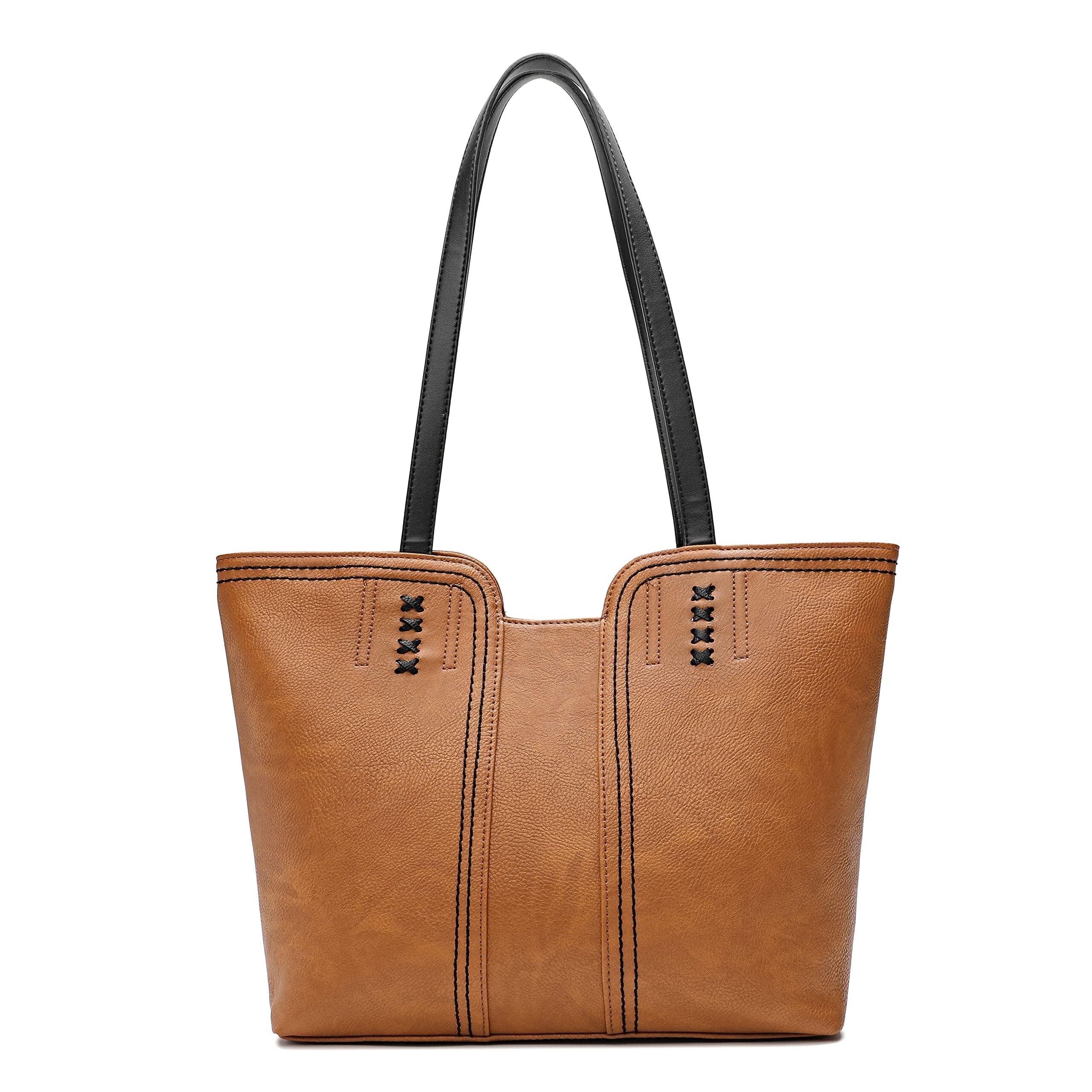 Women'S Oversized Hobo Tote Shoulder Satchel Bag, Orange Coffee