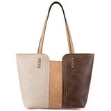 Women'S Oversized Hobo Tote Shoulder Satchel Bag, Orange Coffee