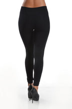 Warm FLEECE LINED LEGGINGS Thick Thermal Solid High Waisted Winter