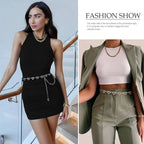 Waist Chains Belts for Women - Rhinestone Gold Silver Chain Belts for Dresses