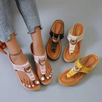 Mid-Wedge Women Orthopedic Sandals Casual Flat Shoes Flip Flops Ladies Anti-Slip