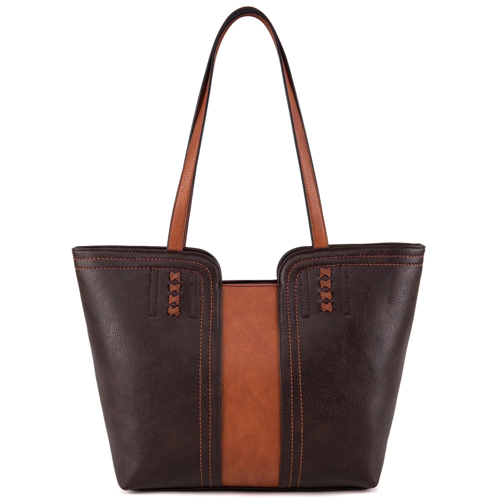 Women'S Oversized Hobo Tote Shoulder Satchel Bag, Orange Coffee
