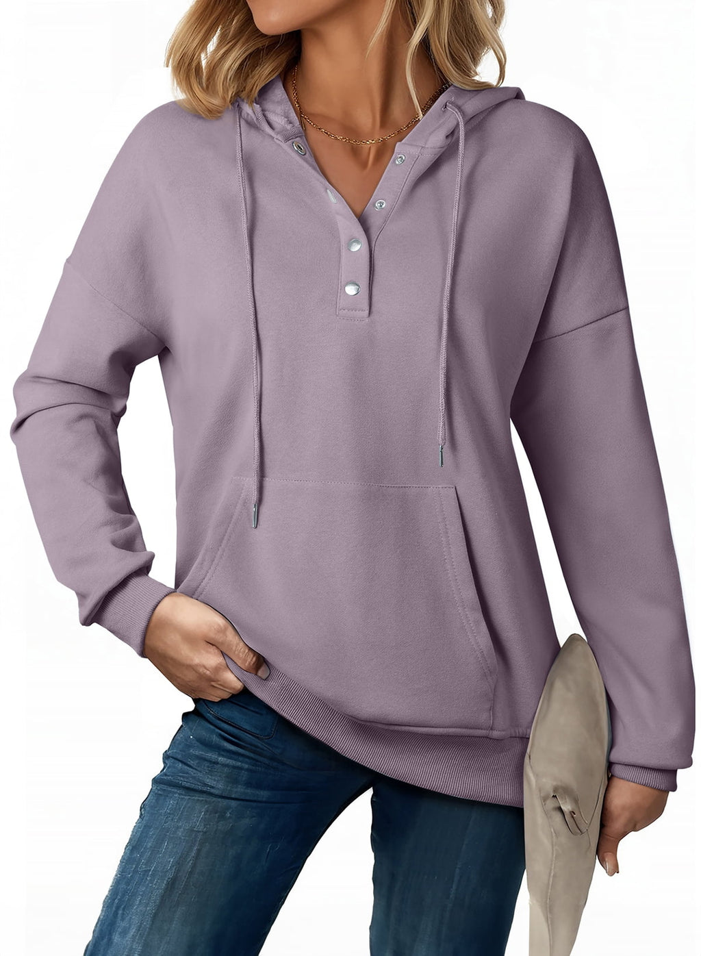 Blibea Women'S Hoodie Sweatshirt Fall Tops for Women Long Sleeves Drawstring Pullover Womens Tops