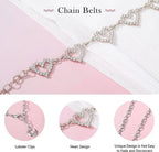 Waist Chains Belts for Women - Rhinestone Gold Silver Chain Belts for Dresses