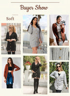 Womens Gray Sweater Fall Winter Cardigans for Women Ligghtweight Cardigan for Women