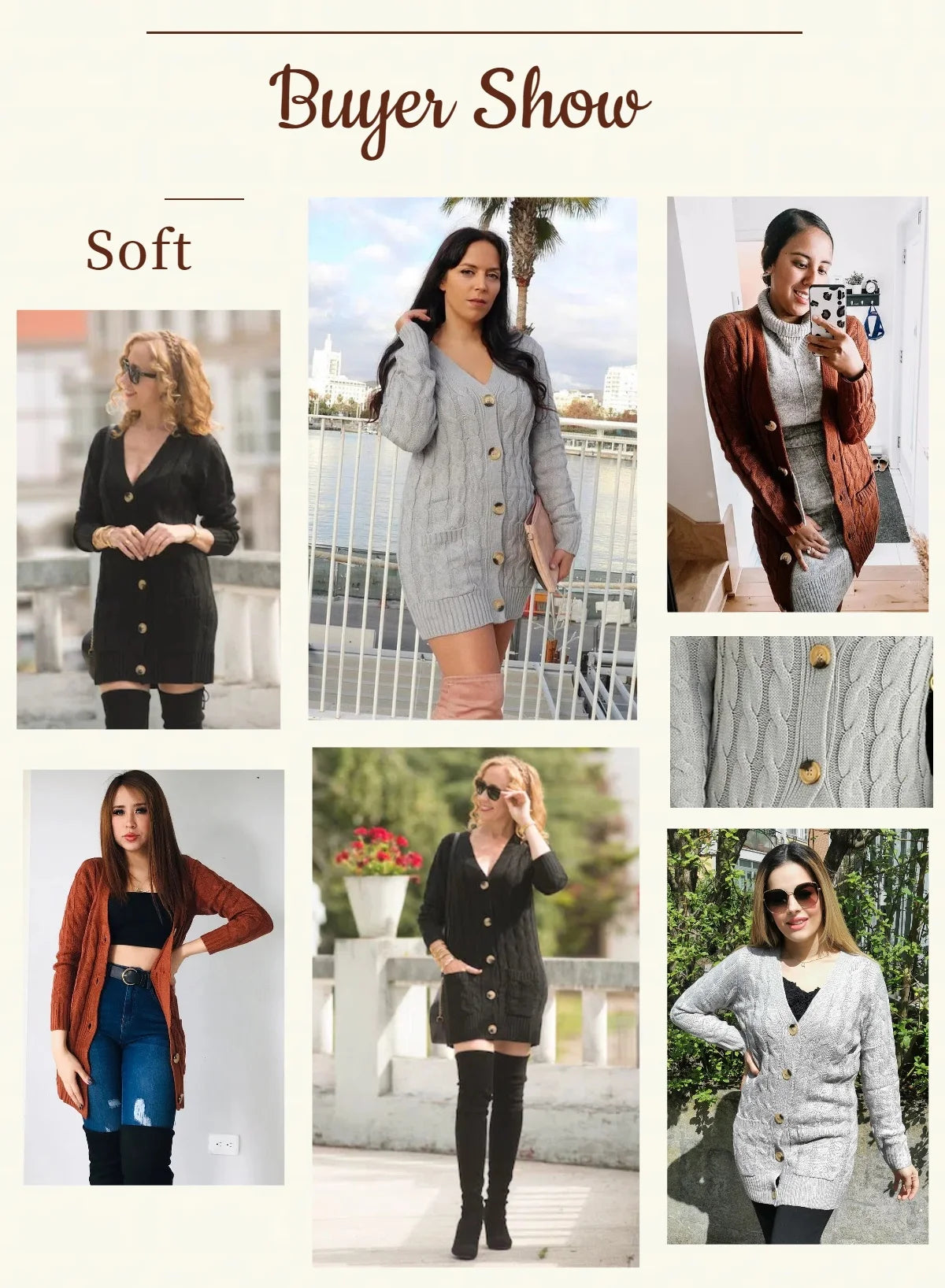 Womens Gray Sweater Fall Winter Cardigans for Women Ligghtweight Cardigan for Women