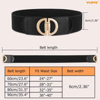 Women'S Wide Elastic Belts for Dresses Stretch Ladies Belts