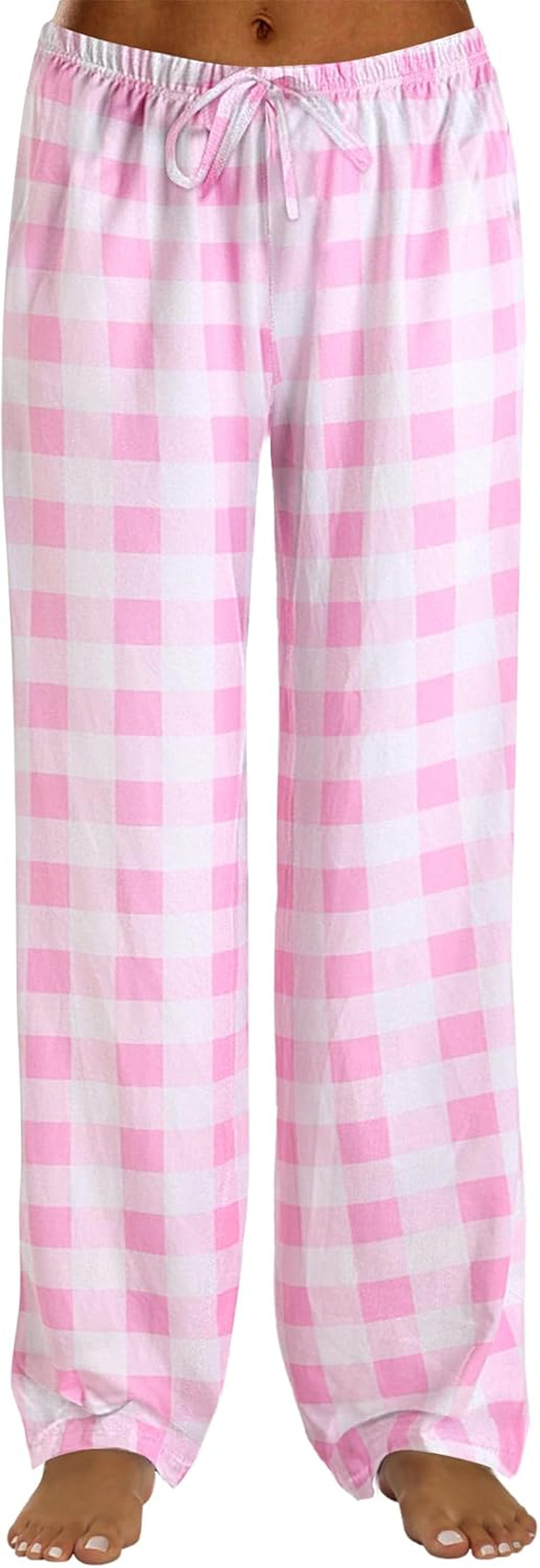 Women Pajama Pants Comfy Pj Bottom with Pockets Stretch Plaid Sleepwear