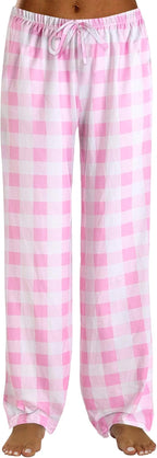 Women Pajama Pants Comfy Pj Bottom with Pockets Stretch Plaid Sleepwear