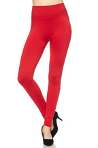 Warm FLEECE LINED LEGGINGS Thick Thermal Solid High Waisted Winter